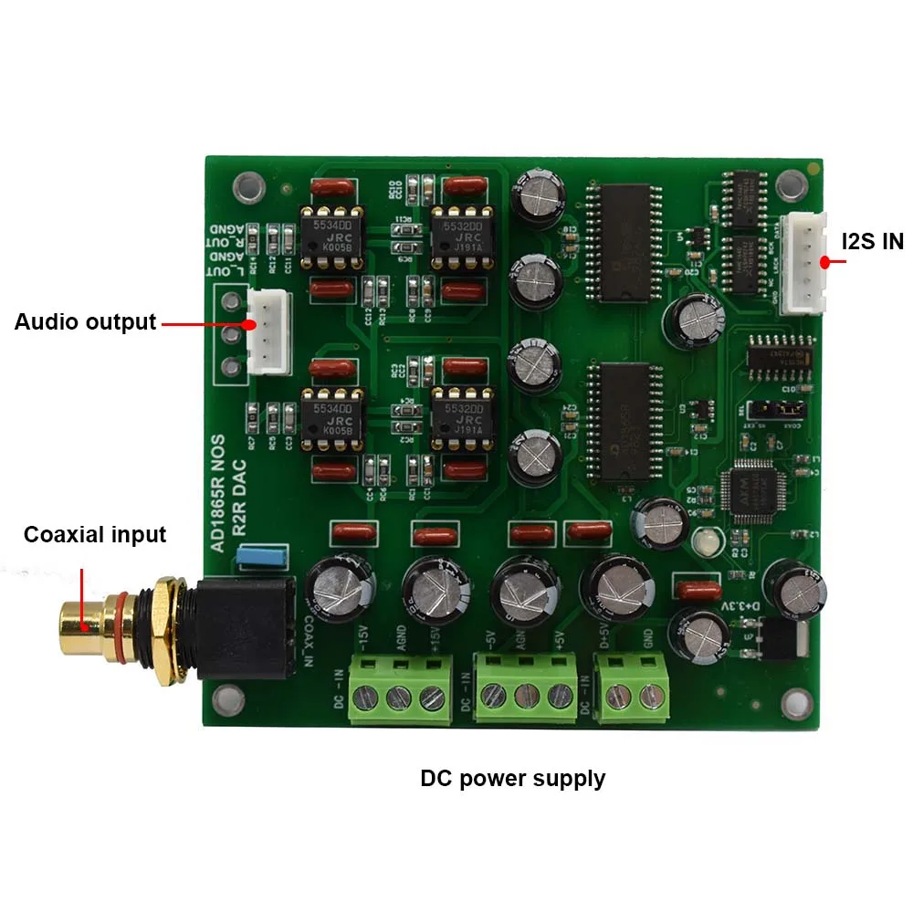 Lusya R2R декодер доска AD1865R NOS dac аудио декодирование доска DC 15 в T0490