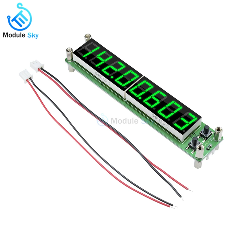 

Green LED Dight Display RF Signal Frequency Counter Cymometer Tester meter module 0.1-60MHz 20MHz~2.4GHz