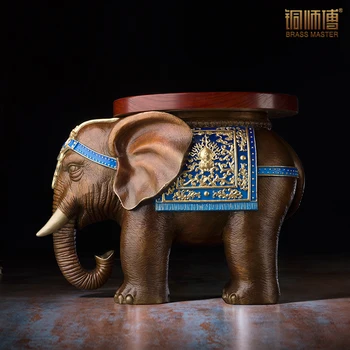 

The Lucky Elephant To Change The Shoe Stool in Southeast Asia Home Noble And Elegant Decorations Collections Crafts