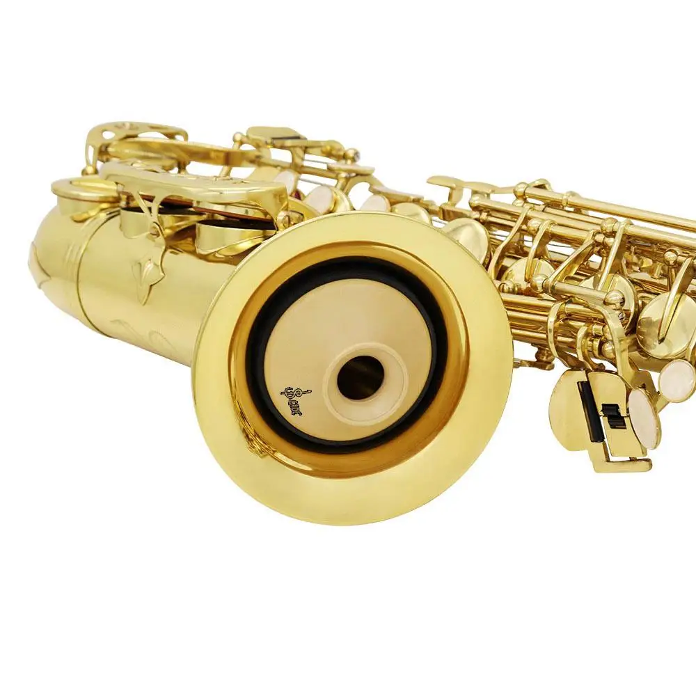 Saxophone Mute Silencer Gold Lade Lightweight Plastic Alto Saxophone Mute Sax Dampener Silencer Accessory Professional Tool 
