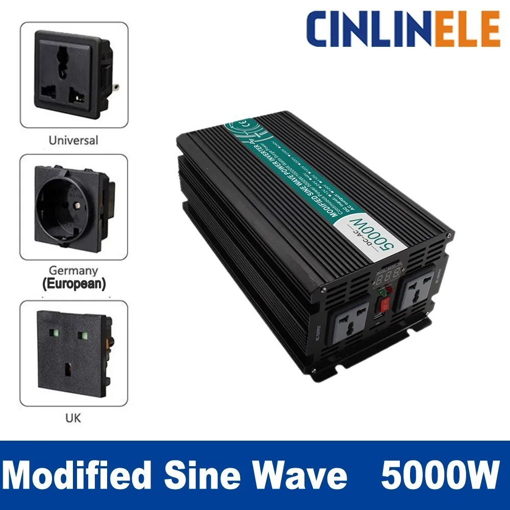 

Smart Modified Sine Wave Inverter 5000W CLM5000A DC 12V 24V 48V AC 110V 220V 5000W Surge Power 10000W Power Inverter 48V 110V