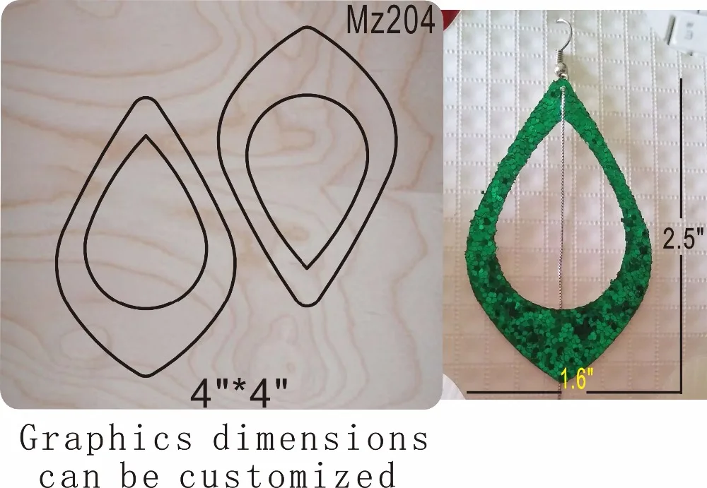 

Hollow earring-2 new wooden mould cutting dies for scrapbooking Thickness--15.8mm