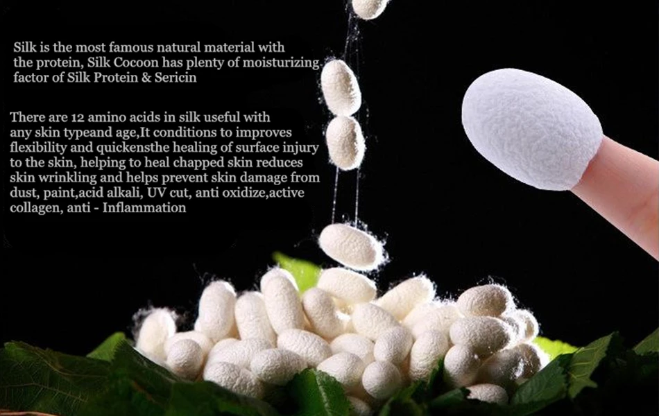 LANBENA 10pcs/pack Natural Silkworm Cocoons Ball Face Care Facial Cleanser Exfoliating Scrub Cleaning Blackhead Remover Peel Off