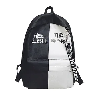 

OCARDIAN 2019 Fashion Women Or Men Nylon Hit Color Schoolbag Gripesack Backpark #0307