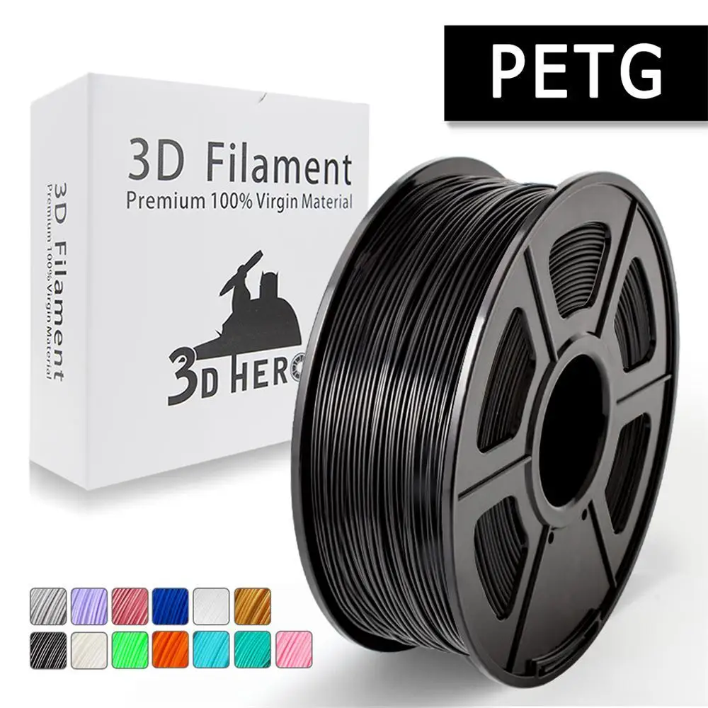 DIY Рисование подарок PETG 3D принтер нить 1 75 мм 1кг/2.2LB Катушка черный ПЭТ Материал