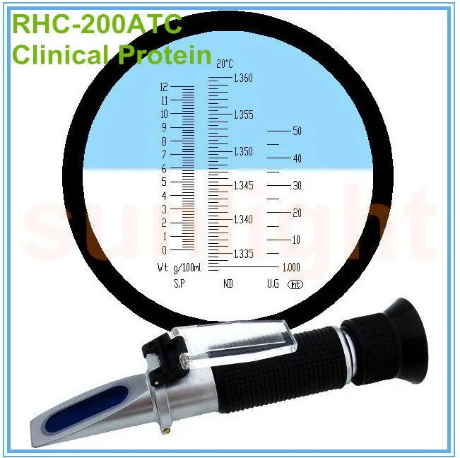 

RHC-200ATC Medical Serum Protein Urine Specific Gravity Refractometer with Plastic Retail Box and Trackable Delivery Service