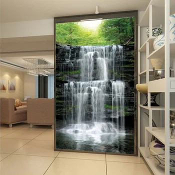 

Custom Wall Mural Papel De Parede 3D Waterfall Landscape Living Room Entrance Photo Background Wall Papers Home Decor Wallpaper