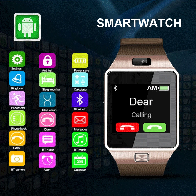 Smart Watch V9 DZ09 clock With Camera Bluetooth Connected