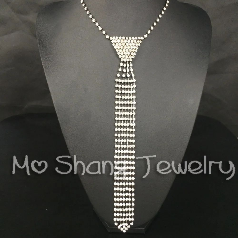 Mans Tie Vintage Long Rhinestone 