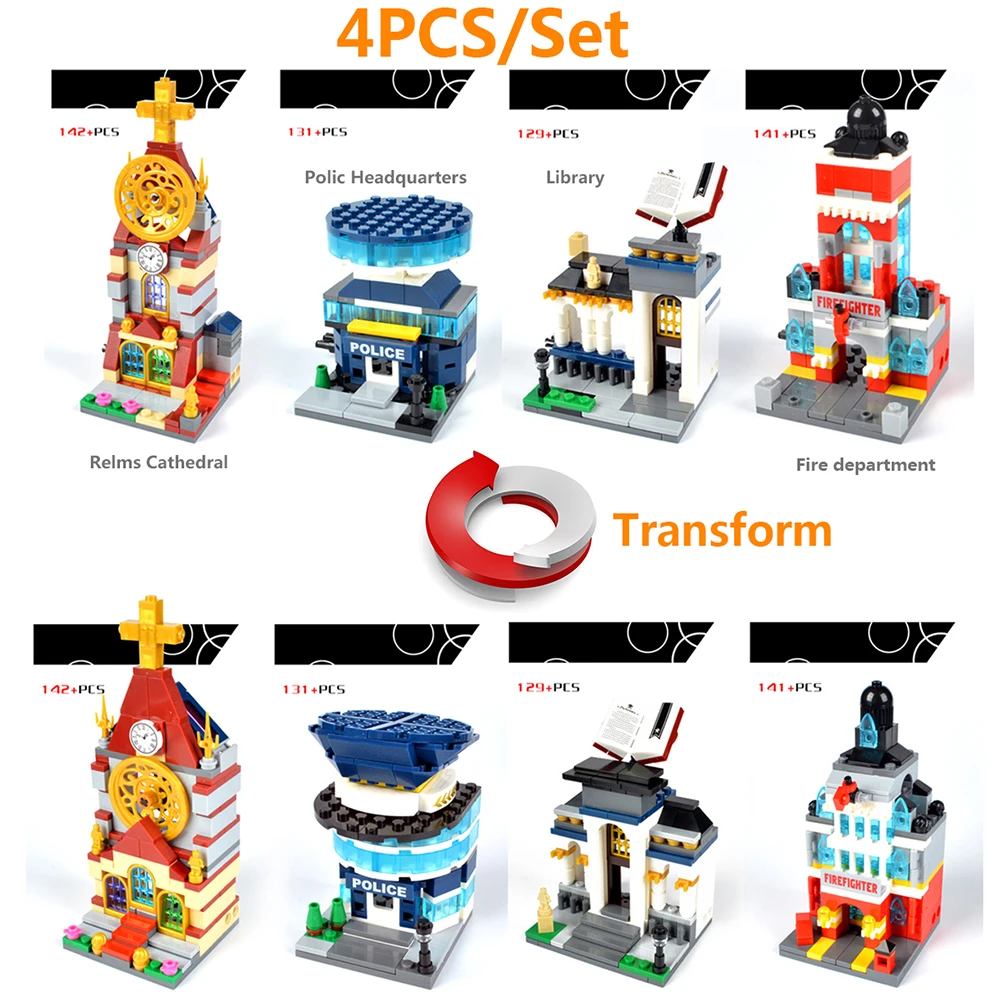 

Kazi Mini street blocks bricks city building blocks police office compatible with lepin legoe city toys for children brinquedos
