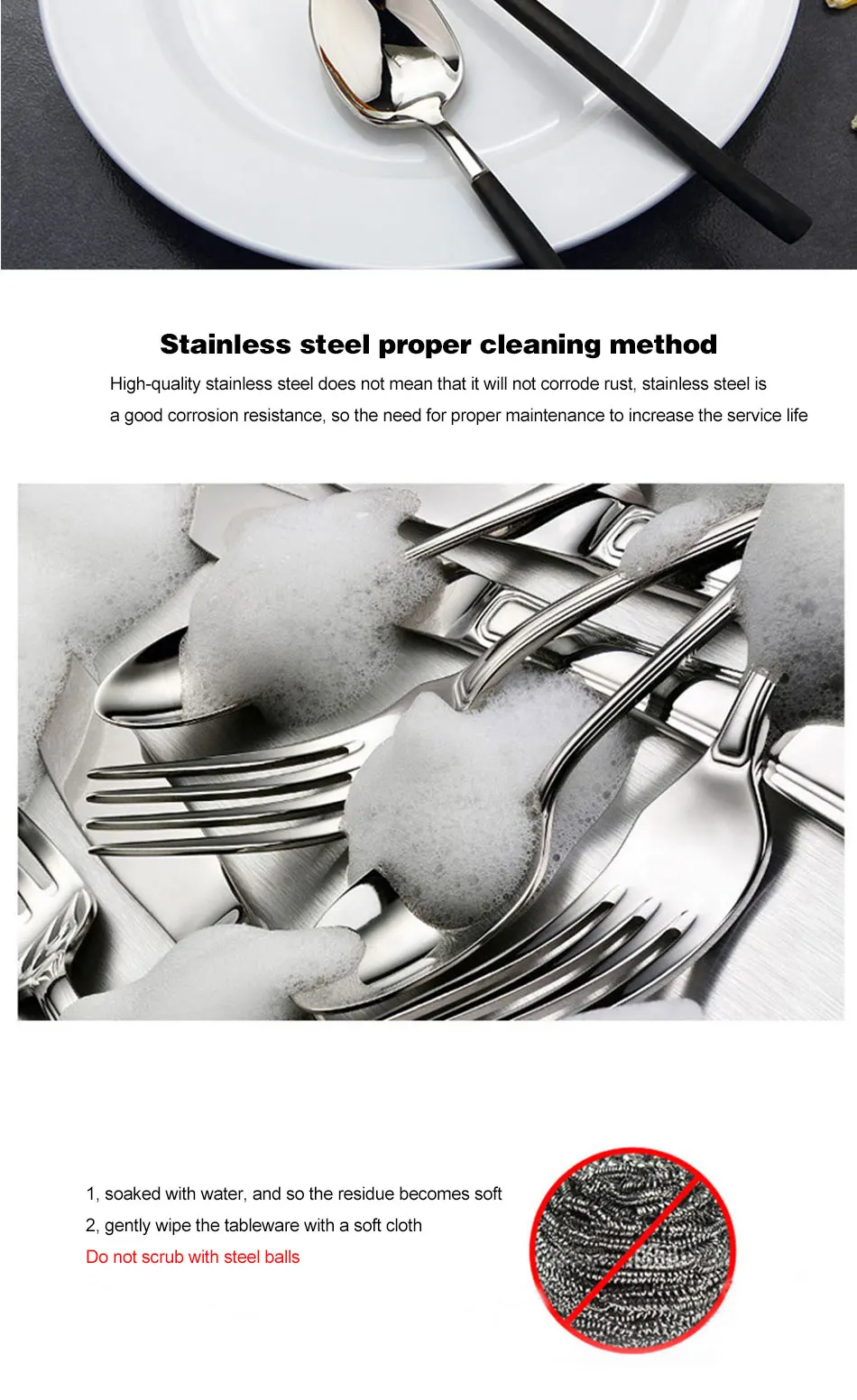 Silver Plating Black Handle Dinnerware Set 304 Stainless Steel Knife Fork Tableware Set Cutlery Dinner Feast Western Food Sets (10)