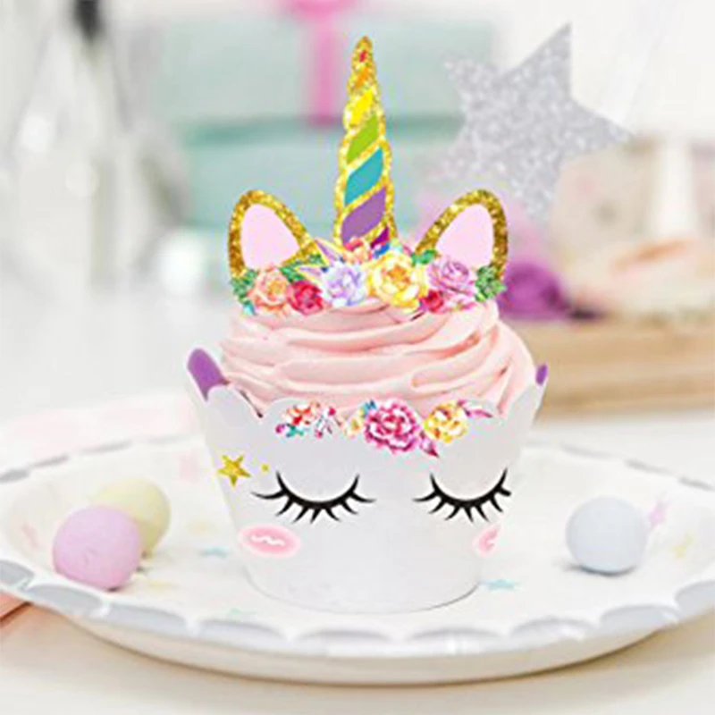 24pcs Set Unicorn Baking Cake Border Happy Birthday Cake Decorations Wedding Birthday Party Dessert Cake Decorating Supplies Cake Decorating Supplies Aliexpress