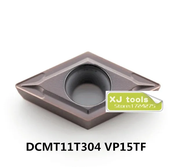 

10pcs DCMT11T304 VP15TF/DCMT11T308 VP15TF carbide inserts for SDJCR/SDACR/SDFCR Turning Blades for Steel and Stainless Steel