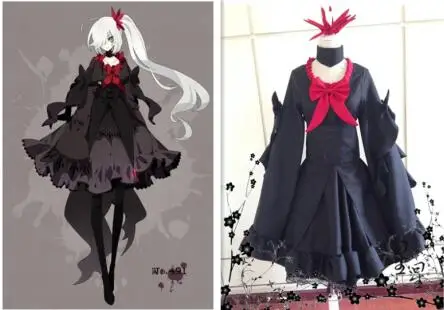 Anime Pokemon Black Dress Pocket Monster Cosplay Kostuum Aangepast Met Gratis Hoofddeksel Anime Pokemon Black Dress Pocket Monster Cosplay Kostuum Aangepast Met Gratis Hoofddeksel