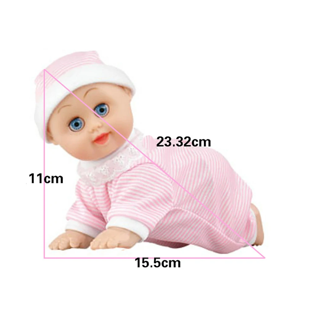 1 шт 8 Inch Lovely Baby младенческой Электрический музыка Ползучая Детские говорящий
