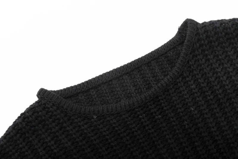 ShejoinSheenjoy Tassel Long Sleeve Knitted Sweater Women Tops Pullovers O-Neck Autumn Winter Short Pullover Women Sweaters (2)