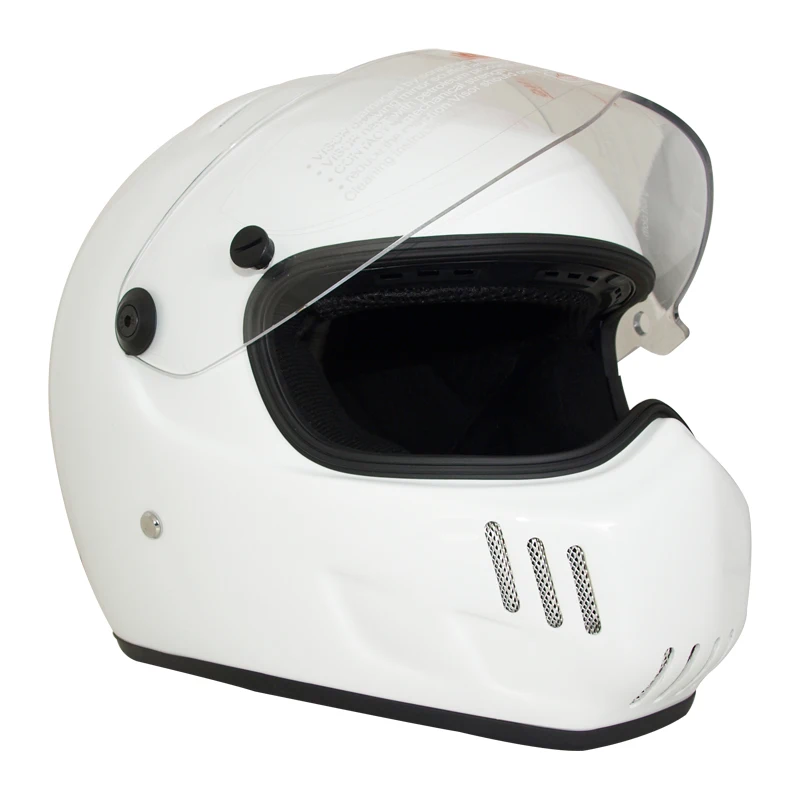 Vcoros стекловолокно полный скутер мотоциклетный шлем с оригинальным козырьком винтажный мотоциклетный шлем Мужской Женский Ретро-шлем