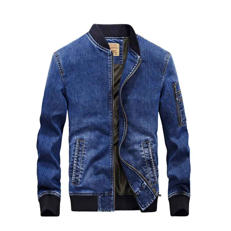 Новое поступление джинсовая куртка весна осень зима мужская флисовая джинсовая куртка 2 цвета Верхняя одежда ветрозащитное пальто - Цвет: blue