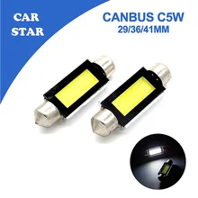 2x C5W Canbus COB LED Dome Light Car Interior Lamp 36 39 41mm White Auto Interior