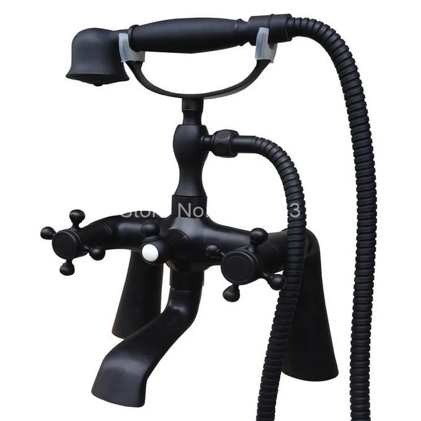 Bathroom Black Oil Rubbed Bronze Clawfoot Tub Faucet Mixer Tap W