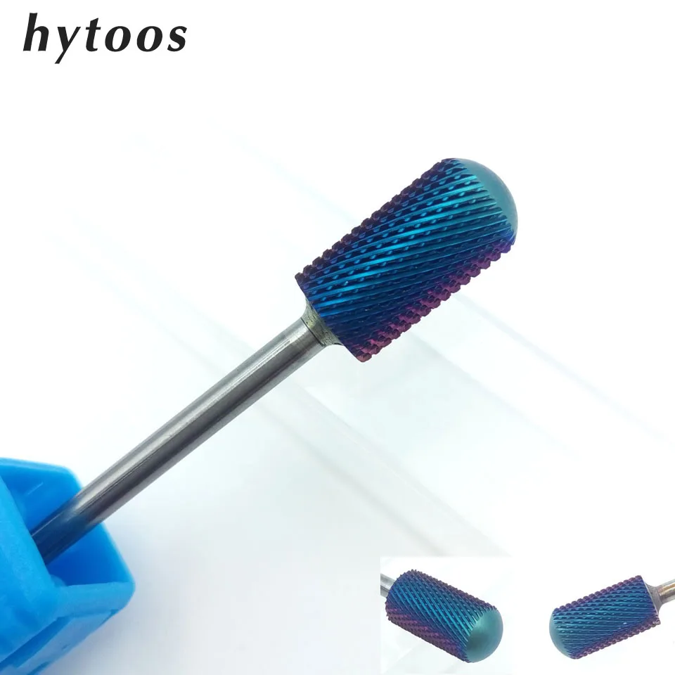  HYTOOS Round Top Blue Nano Tungsten Carbide Nail Drill Bit 3/32