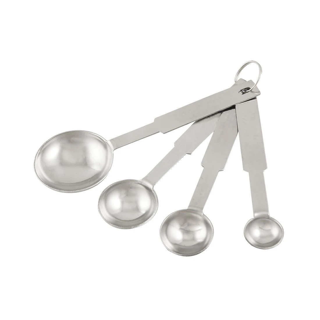 MEASURING SPOON SET OF FOUR STAINLESS STEEL COOKING BAKING TEASPOON TABLESPOON