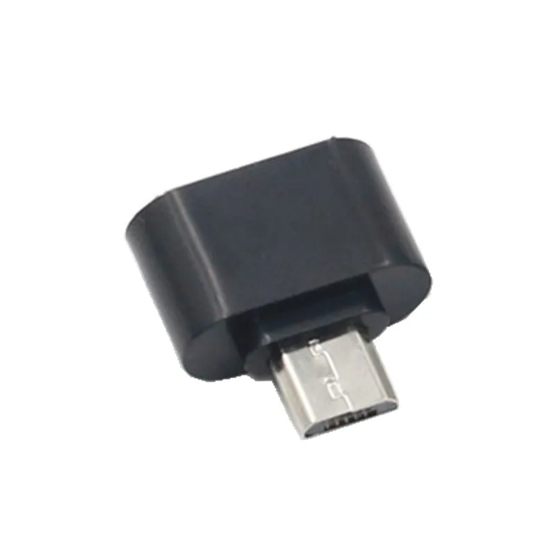 Мобильный телефон адаптер конвертера OTG, USB к микро-usb; Мини OTG Разъем для мобильного продлить срок хранения чтения карт флеш-накопителей подключения Мышь клавиатура - Цвет: Черный