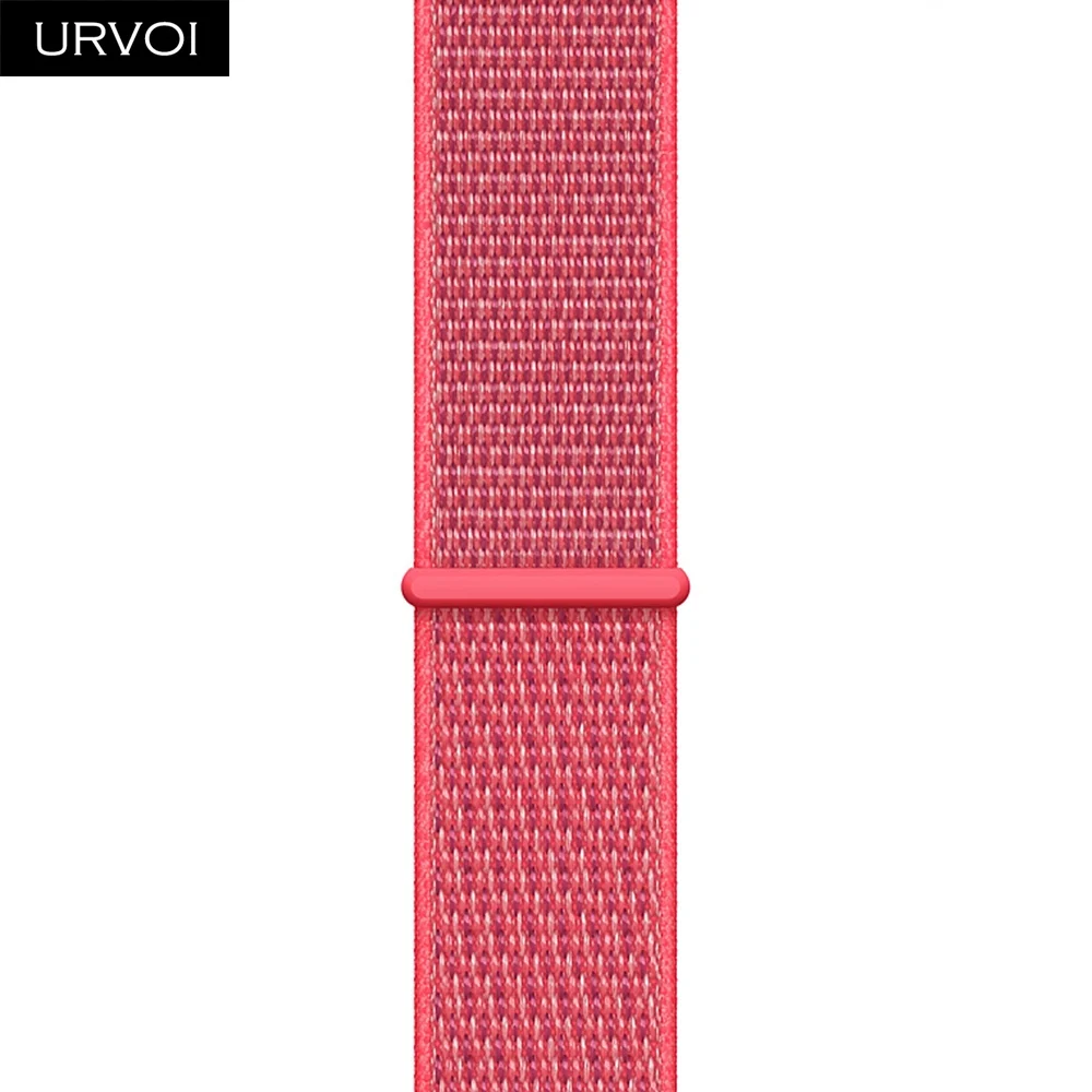 URVOI Спортивная петля для apple watch band series 5 4 3 2 1 светоотражающий ремешок для iwatch двухслойный дышащий тканый нейлон осень - Цвет ремешка: Hibiscus