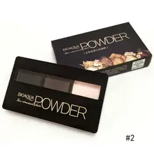 3 цвета Красота бровей Enhancer Профессиональный бровей Макияж для бровей Косметическая пудра Тени для век составляют Палитры