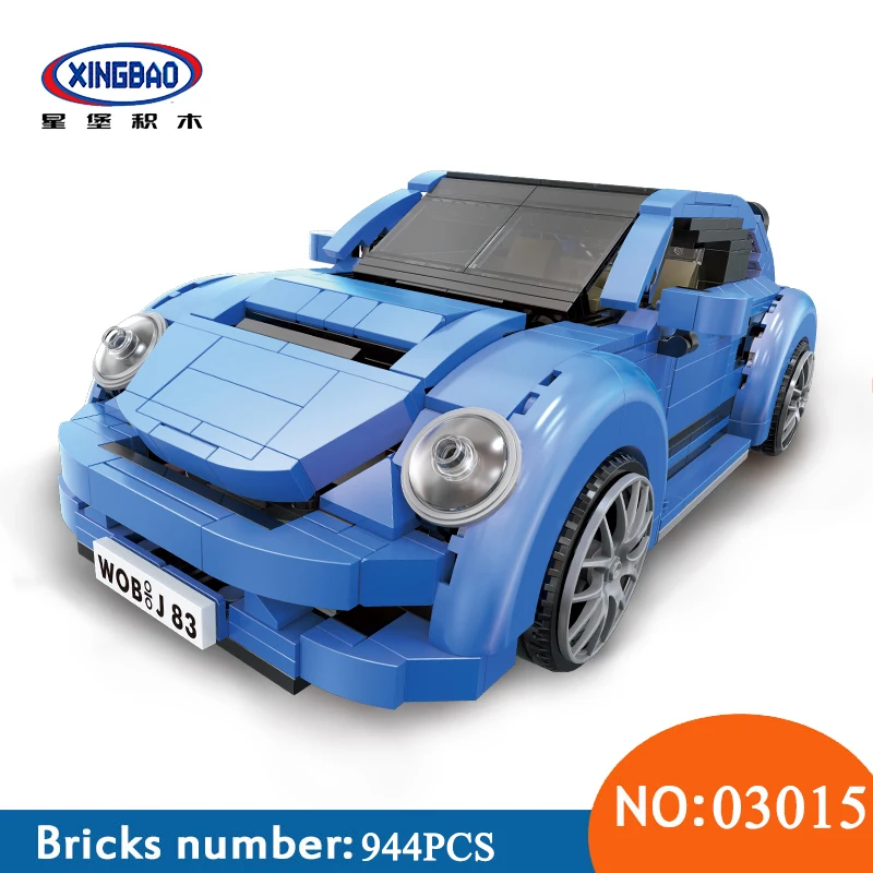 

Xingbao 03015 944Pcs New Genuine Creative MOC Technic Series The Beetle Car Set Educational Building Blocks Bricks Toys Children