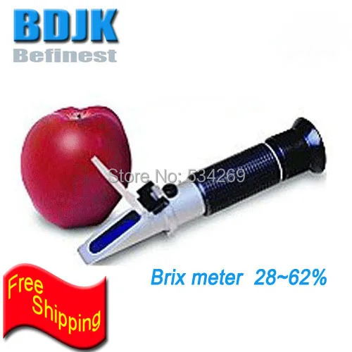 

28~62% Portable Pen Brix Meters Handheld Sugar Refractometer with Gift Box and Free Shipping