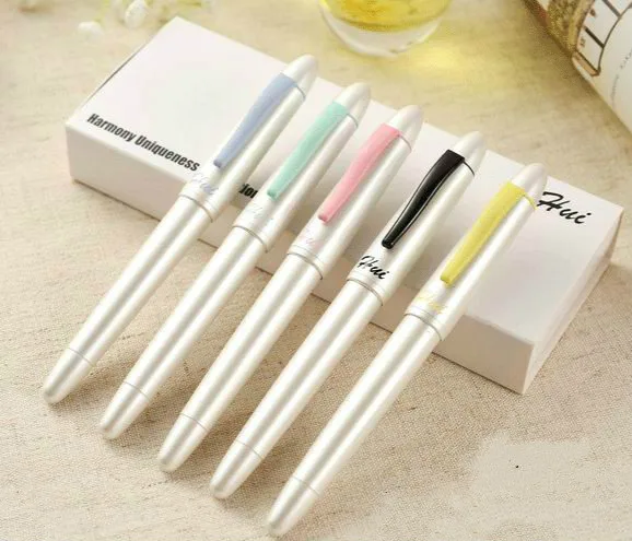 

Exquisite Fountain Pen Ink Pen F 0.5mm Ink Cartridge Fashionable Design Student School Writing Stationery 5 Colors Optional