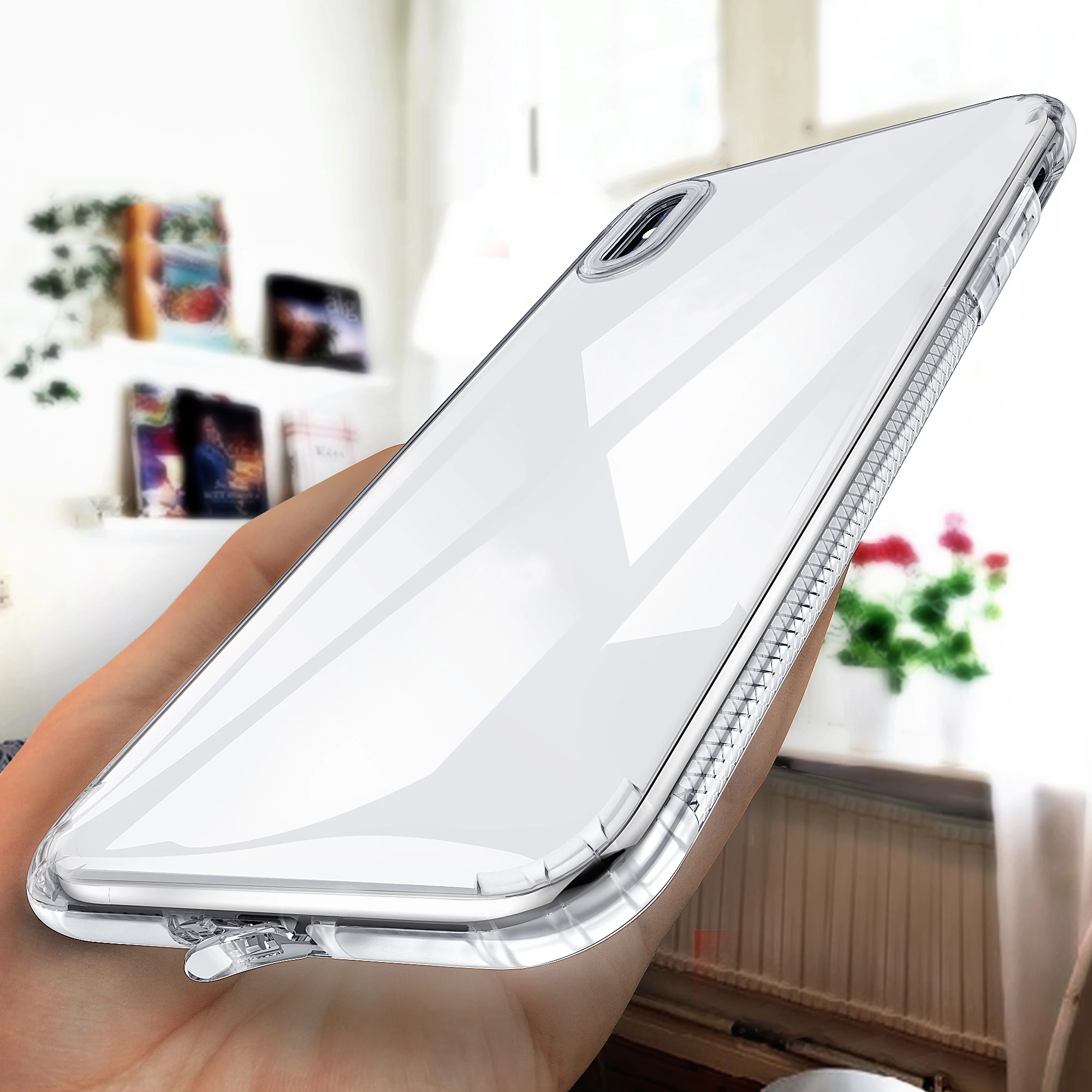 Для aplle iPhone 6 S 7 8 plus X мягкий чехол 360 Бампер корпус силиконовый прозрачный полный
