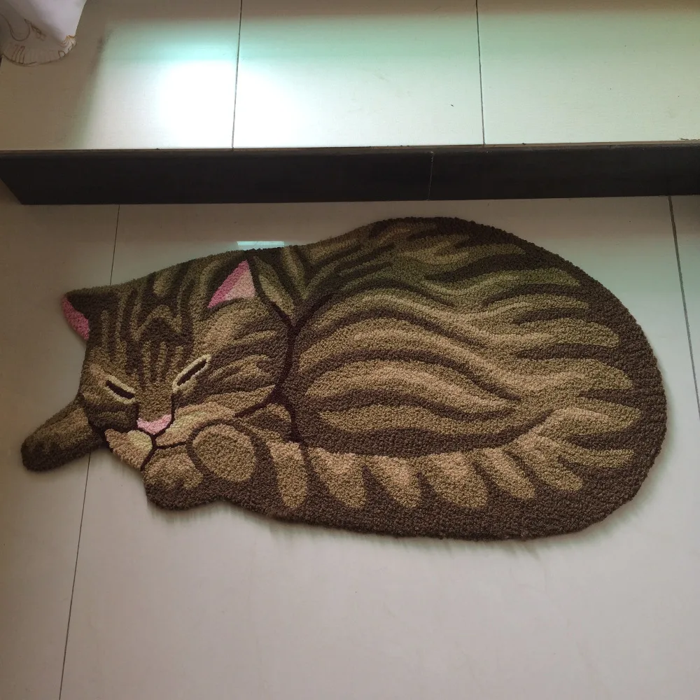 Kingart Sleeping Cat Carpets Kid living Room Cartoon Floor Mats Bedroom Doormat And Bathroom Mat For