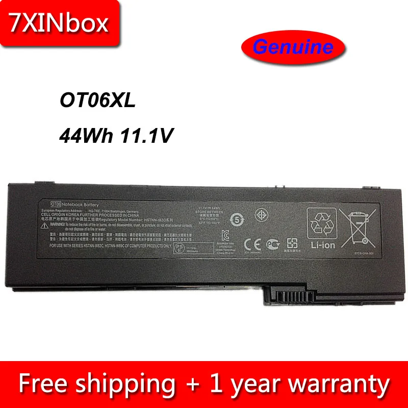 7XINbox 44Wh 11.1V Genuine OT06XL HSTNN-CB45 HSTNN-W26C HSTNN-XB43 HSTNN-OB45 Battery For HP EliteBook 2710P 2730p 2740P 2760P | Компьютеры