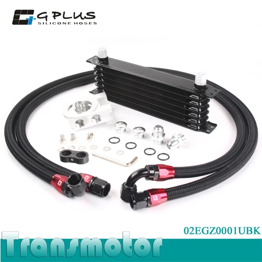 

Universal 7 Row JDM Engine Oil Cooler Kit +Remote Oil Filter+ AN10 Oil Lines Kit