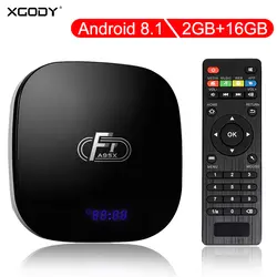 XGODY A95X F1 Smart Android 8,1 ТВ Box Amlogic S905W 4 ядра 2 GB 16 GB 4 K HD H.264 Media Player 2,4G WI-FI Smart Декодер каналов кабельного телевидения