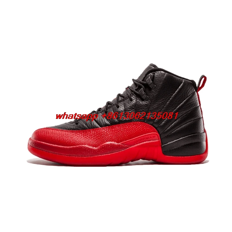 

High Quality hot 12 Men basketball shoes Low Playoff Black ovo white outdoor Sport Shoes New Arrival