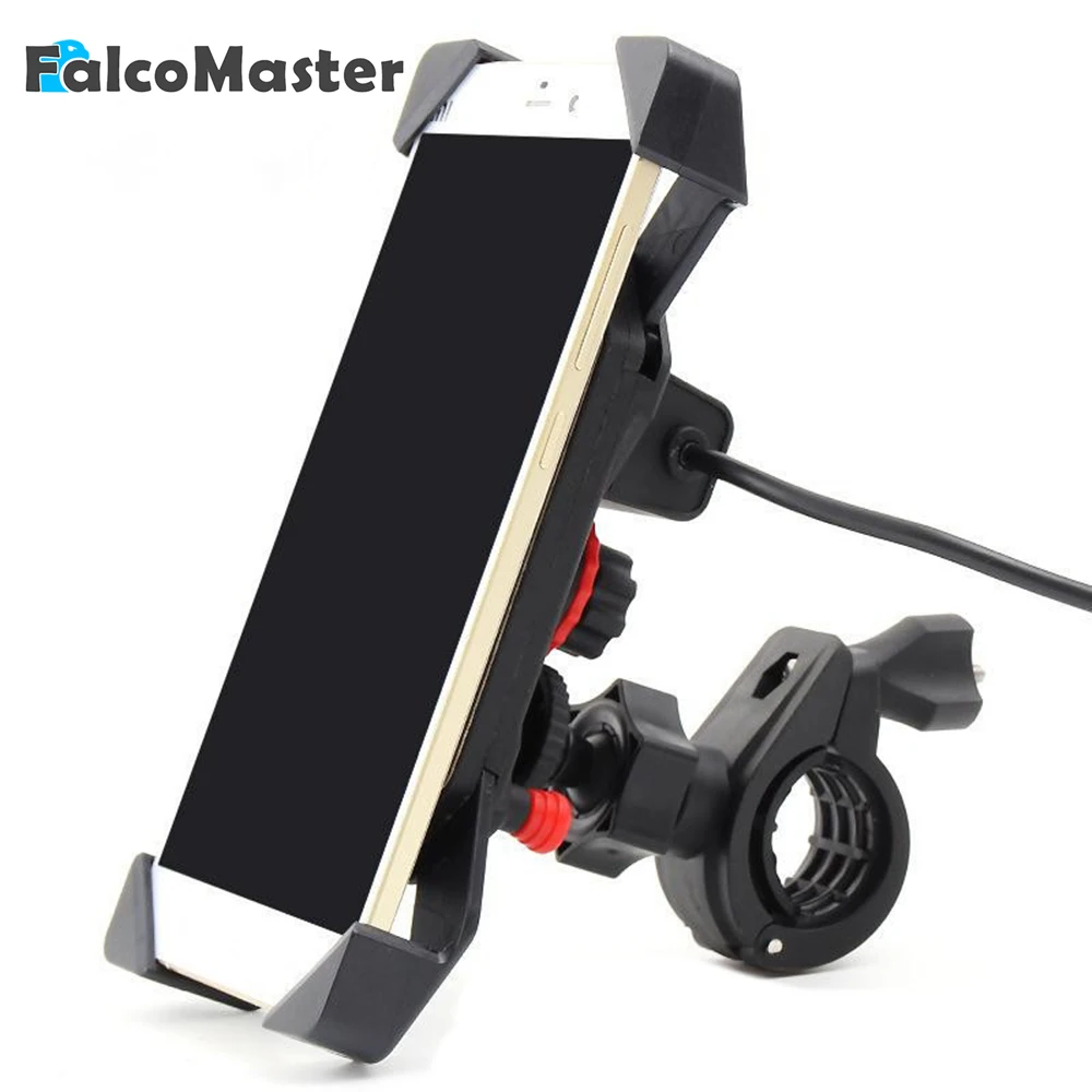 Motorcycle Cell Phone Adjustable Mount Holder Mobile Phones handlebar Bracket with Waterproof USB Charger Motorcycle Cell Phone Adjustable Mount Holder Mobile Phones handlebar Bracket with Waterproof USB Charger