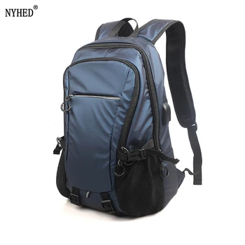 

NYHED Waterproof 15.6inch Laptop Backpack Men Backpacks With USB Charging Travel Teenage Backpack bag male bagpack mochila