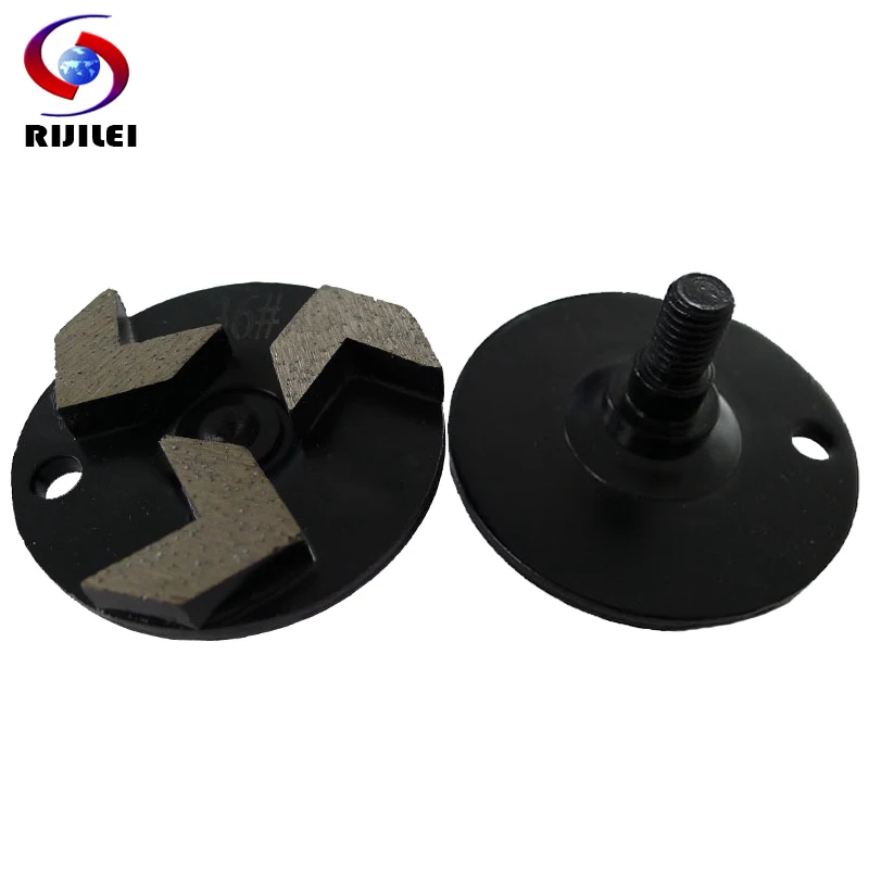 

RIJILEI 12PCS/Set Diamond grinding disk for Concrete floor grinder Metal Bond Diamond Grinding Shoes stone polishing pad W60