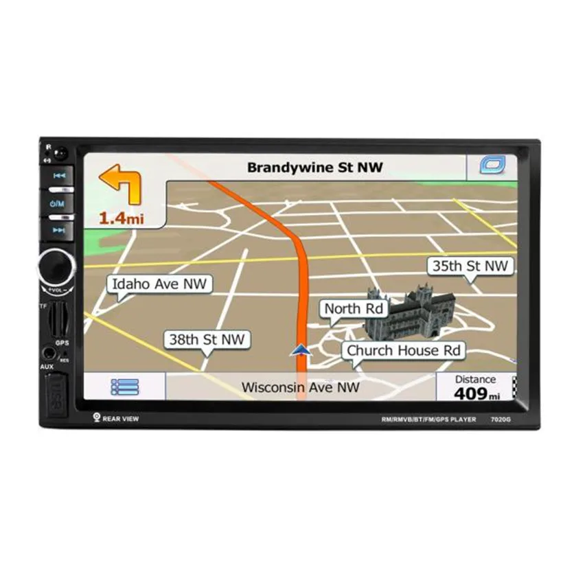 Франшиза 7 ''HD Bluetooth Сенсорный экран автомобиля gps стерео радио 2 DIN FM/MP5/MP3/USB/AUX