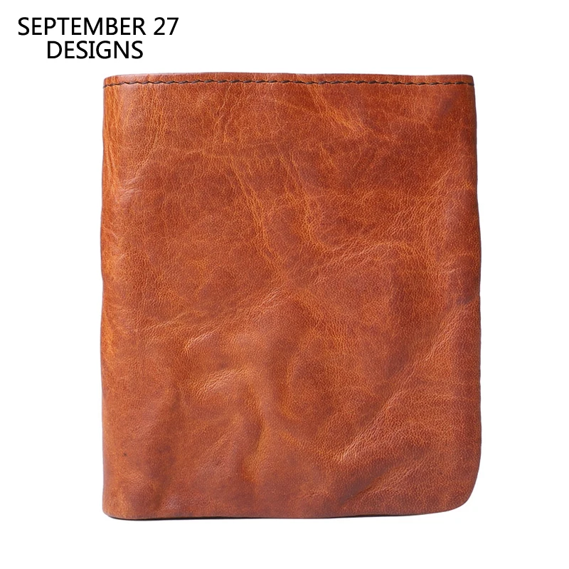 

Short Wallet Men Genuine Leather Retro Male Bifold Clutch Purses Cowhide Vintage Women Credit Card Wallets Coin Pouch Money Bag