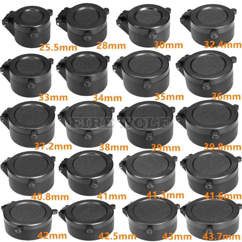 25.5-43.7MM Rifle Scope Lens Cover Flip Up Quick Spring Protection Cap Objective Lense Lid for Hunting Caliber | Спорт и развлечения