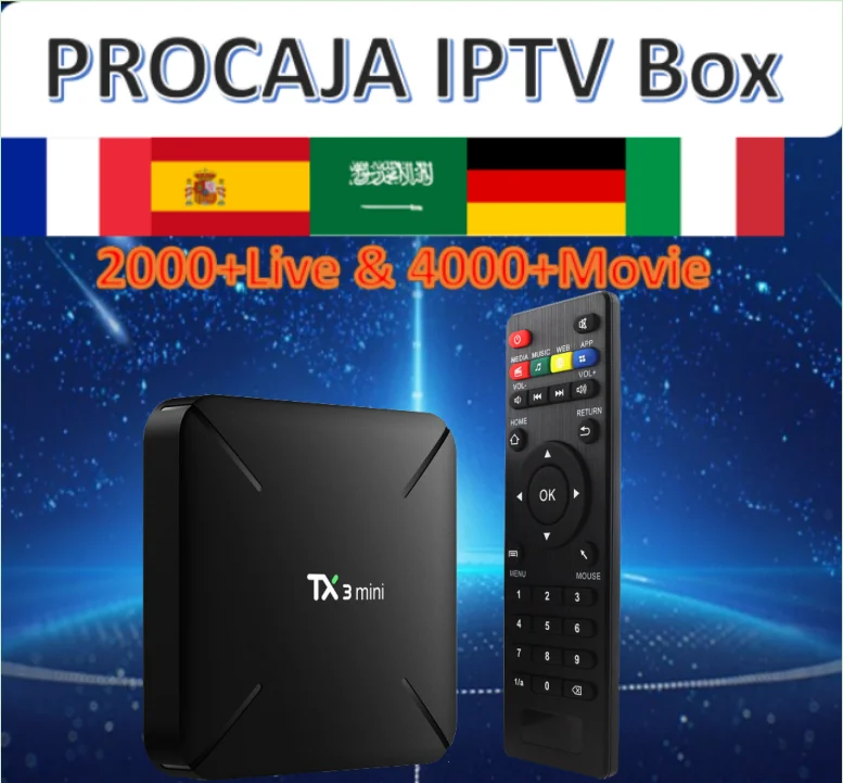 

TX3 mini Android 7.1 Smart TV Box&pro neotv iptv procaja iptv subscription France Spain iptv dazn Arabic bein sport iptv box