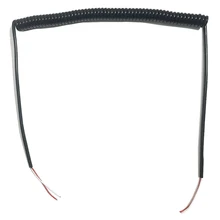 20AWG пружина Копер спиральный кабель 2 ядра 0,5 квадратный черный Телескопический провод обшитый провод пружина Электрический кабель растяжимый провод
