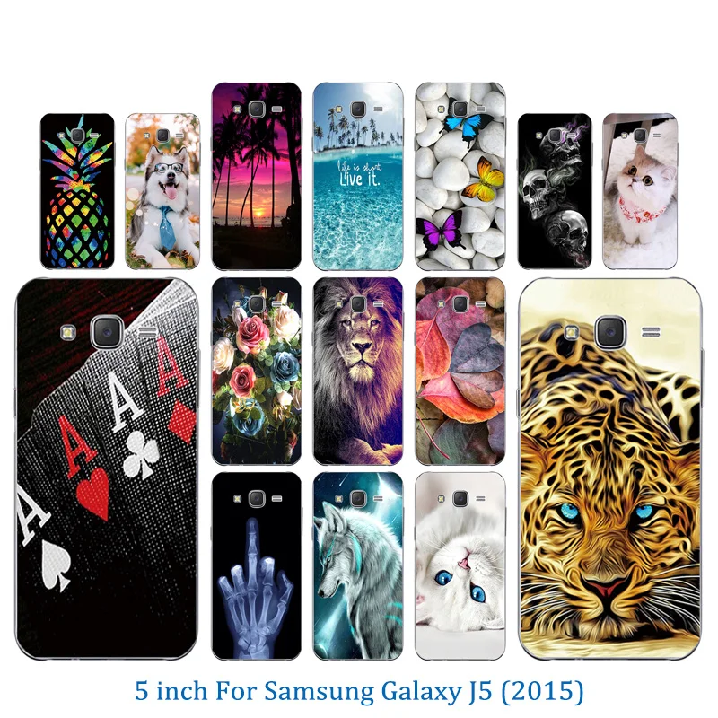 Чехлы для телефонов Samsung Galaxy J5 2015 Funda Marb Pattern Мягкий силиконовый чехол J5008 YC955 SM-J500F