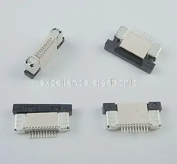 

50Pcs FPC FFC 0.5mm Pitch 10Pin Drawer Type Ribbon Flat Connector Bottom Contact for LCD screen interface of MP3/DVD/Phone