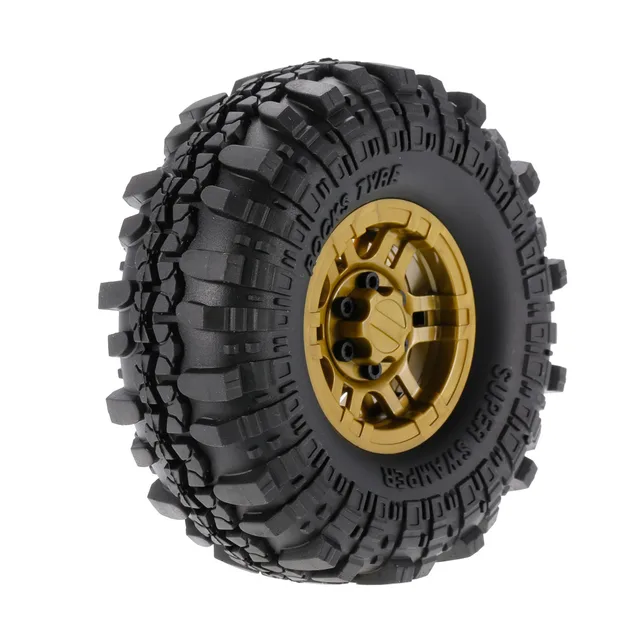 Best Offers 4pcs AUSTAR RC Car AX-4020F 1.9 inch 110mm Rock Crawler Tires with Solid Beadlock Wheel Rim for 1/10 Traxxas AXIAL RC4WD TF2