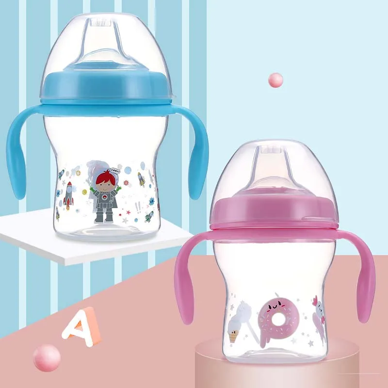 

Mini 240ml Kids Water Bottle With Handle Drinking Bottle for Baby BPA Free Tritan Infant Duckbill Bottle Water Bottle Enfant